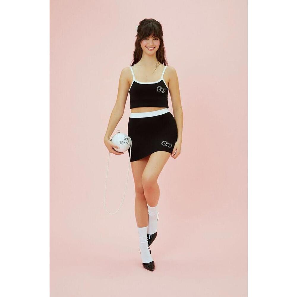 Black Hello Kitty Rhinestone Knit Skirt – Forever 21 "Small" Order Now